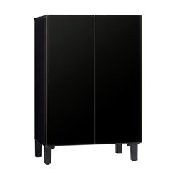 AQUA 家具冷蔵庫LOOC ファン式 2ドア 観音開き 72L マットブラック AQR