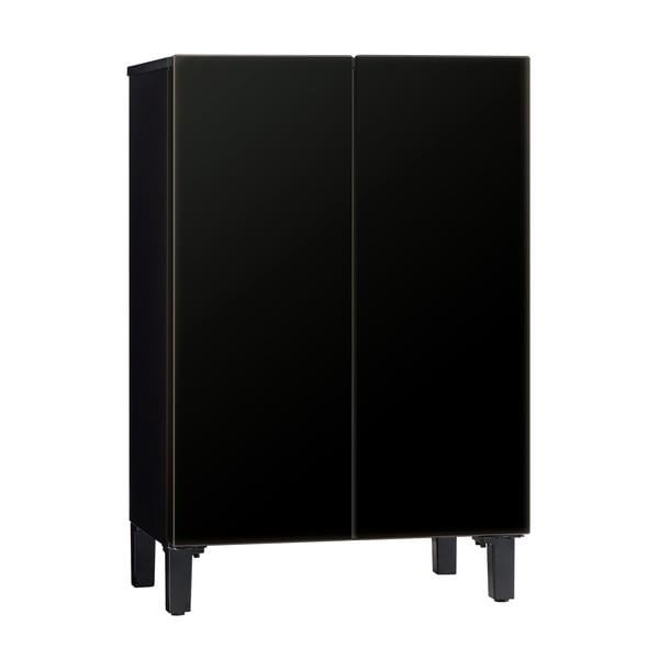 AQUA 家具冷蔵庫LOOC ファン式 2ドア 観音開き 72L マットブラック AQR