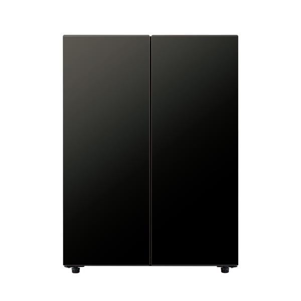 AQUA 家具冷蔵庫LOOC ファン式 2ドア 観音開き 72L マットブラック AQR