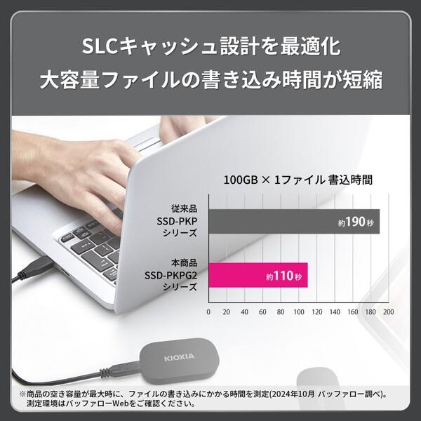 BUFFALO EXCERIA PLUS Portable SSD G2 SSD-PKP1U3G2-B | ノジマ