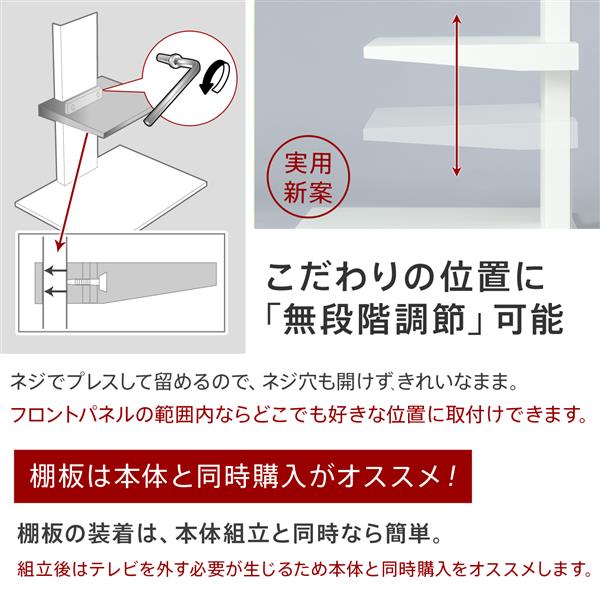 EQUALS D05000019 WALLテレビスタンドV2・V3・V5対応棚板 ラージサイズ