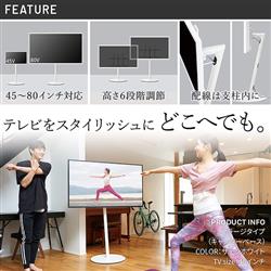 EQUALS WALLテレビスタンドA2ラージタイプ サテンブラック WLTVL6119