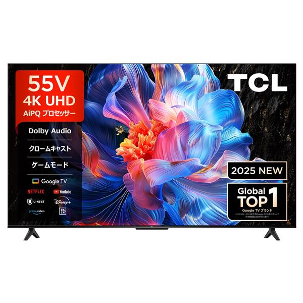 Amazon | TCL テレビ 55型 55インチ スマートテレビ Google TV W