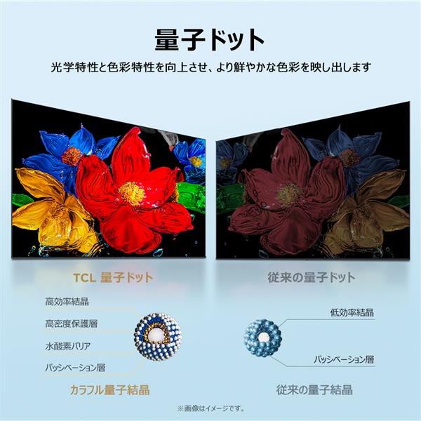 TCL 40V型 QLED 2K液晶テレビ 量子ドット/GoogleTV/メタリック筐