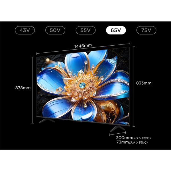 TCL QLED搭載 65型液晶テレビ ☆大型配送対象商品 65T6D | ノジマ