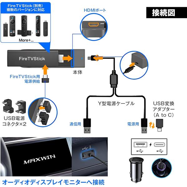 MAXWIN Fire TV Stickアダプター DA-AD02 | ノジマオンライン