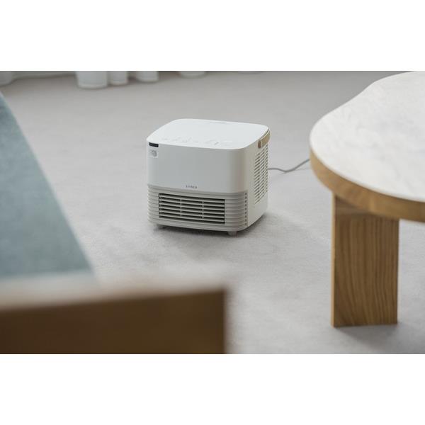 シロカ 人感センサー付きセラミックファンヒーター ポカCUBE ホワイト