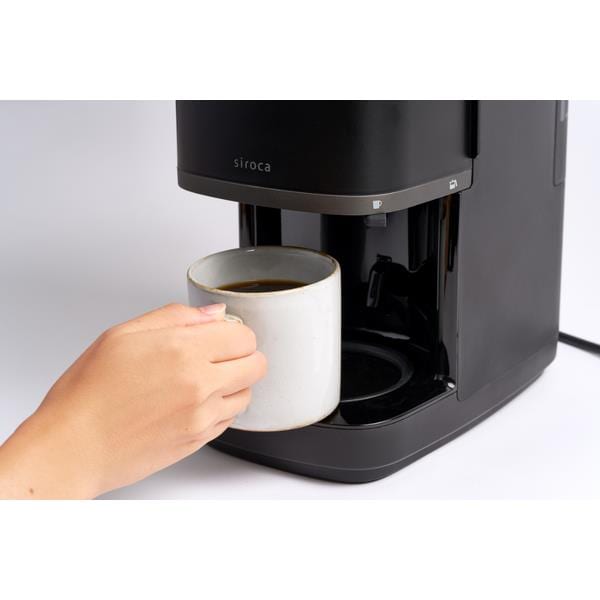 シロカ コーン式全自動コーヒーメーカー カフェばこPRO ブラック SC