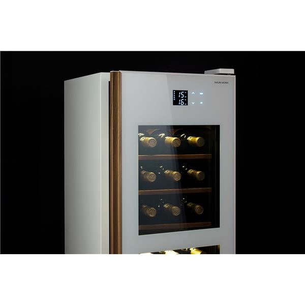 さくら製作所 ワインセラー 22本収納 右開き ホワイト ☆大型配送対象