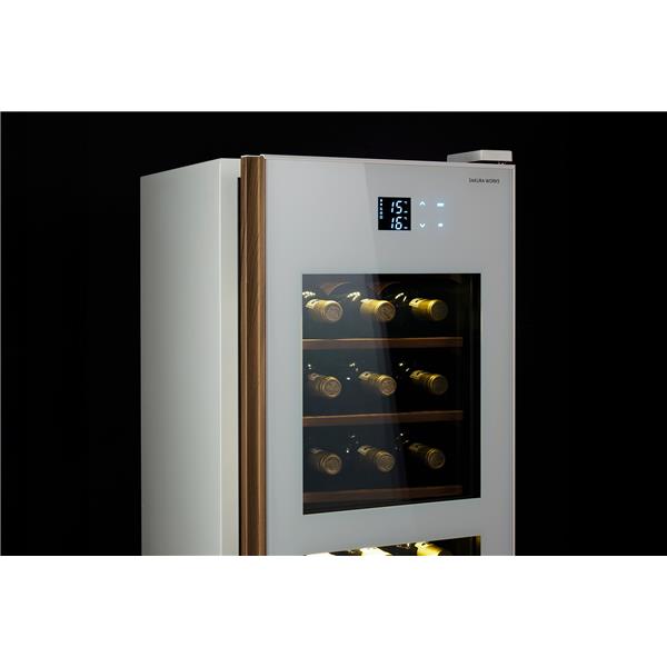 さくら製作所 ワインセラー ワイン収納本数50本/右開き/ホワイト