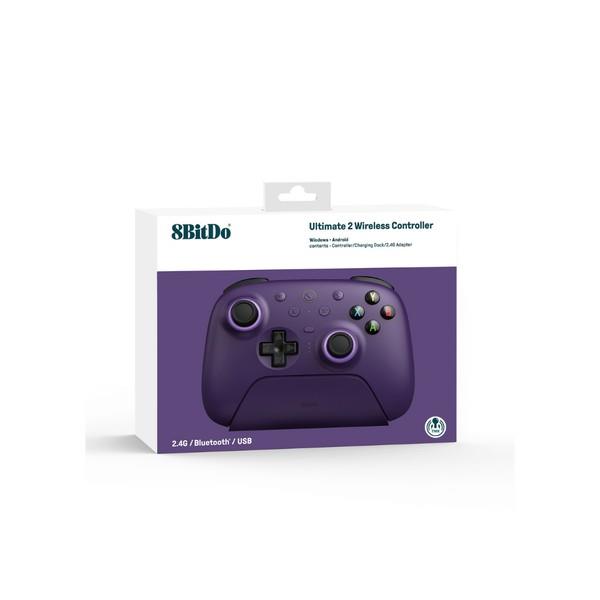 8BitDo Ultimate 2 Wireless Purple 無線 有線ゲームコントローラー