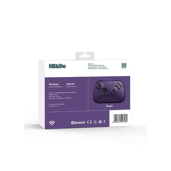 8BitDo Ultimate 2 Wireless Purple 無線 有線ゲームコントローラー