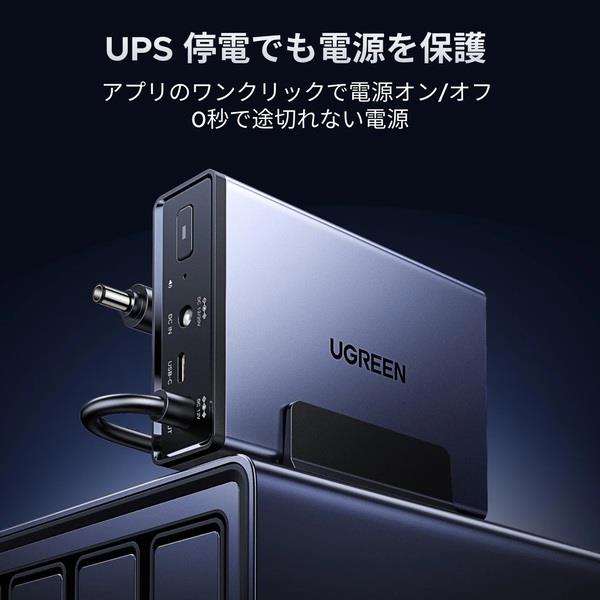 UGREEN NAS 120W DC 無停電電源装置UPS US3000(12000mAhバッテリー