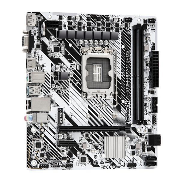 ASRock マザーボード ASRock H610M-HDV/M.2+ D5 H610M-HDV-M2D5