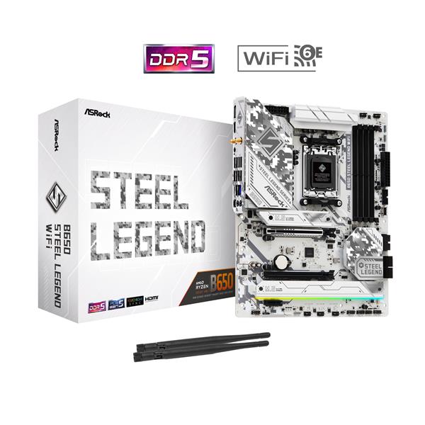 ASRock マザーボード B850M Steel Legend WiFi ASRock B850 Steel Legend WiFi ATXマザーボード｜B850 Steel