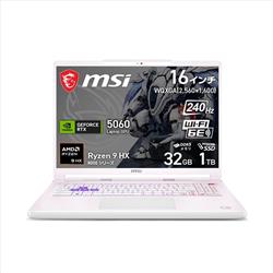 Crosshair A16 HX MLG Edition[AMD Ryzen 9 8940HX/NVIDIA GeForce RTX 5060 Laptop GPU/16�C���` WQXGA 240Hz/������ 32GB/SSD 1TB/Windows 11 Home] E8WFK-2900JP