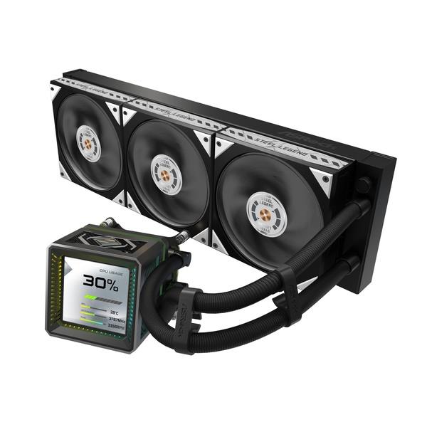 ASRock CPUクーラー Steel Legend Dark 360 LCD Steel-Legend-Dark-360