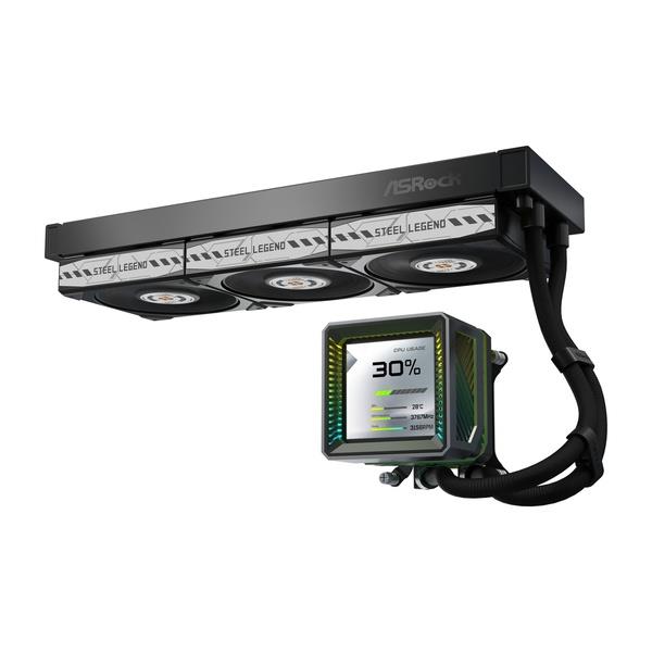 ASRock CPUクーラー Steel Legend Dark 360 LCD Steel-Legend-Dark-360