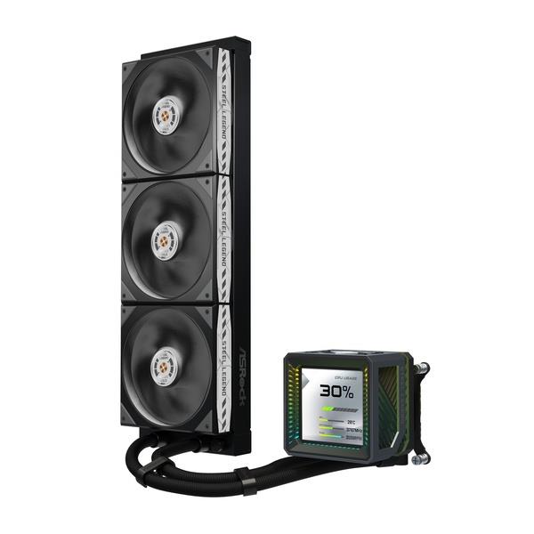 ASRock CPUクーラー Steel Legend Dark 360 LCD Steel-Legend-Dark-360