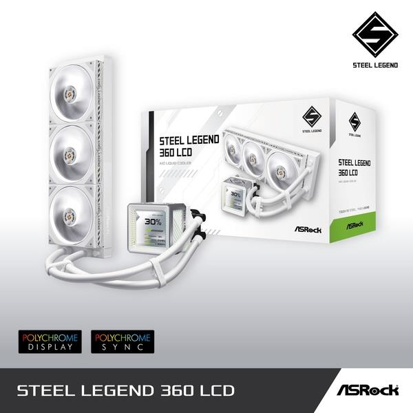 ASRock CPUクーラー Steel Legend 360 LCD Steel-Legen-360-LCD