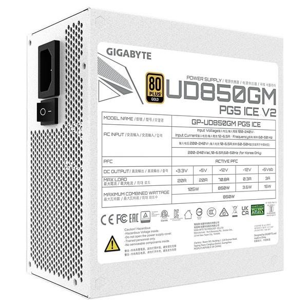 GIGABYTE 電源ユニット GIGABYTE UD850GM PG5 ICE GP-UD850GM-PG5-ICE