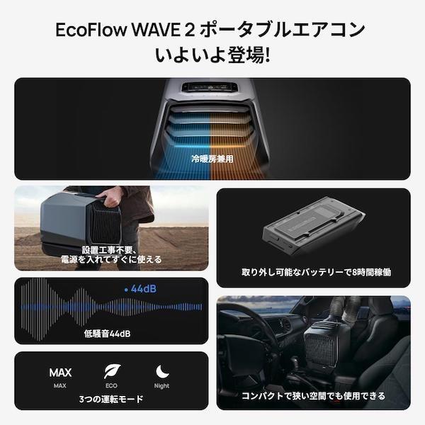 Ecoflow ZYDKT210-JP ポータブルエアコン Wave2【冷暖房/工事不要/静音