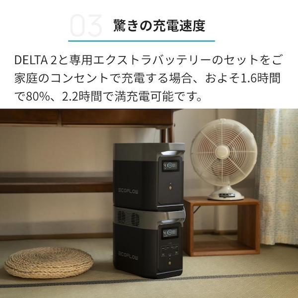 ☆極美品☆ECOFLOW エコフロー DELTA 2 デルタ 2専用エクストラバッテリー ZMR330EB ポータブル電源用拡張バッテリー 61039