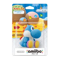 【3DS/WiiU】 amiibo あみぐるみヨッシー　みずいろ（ヨッシーウールワールドシリーズ)※