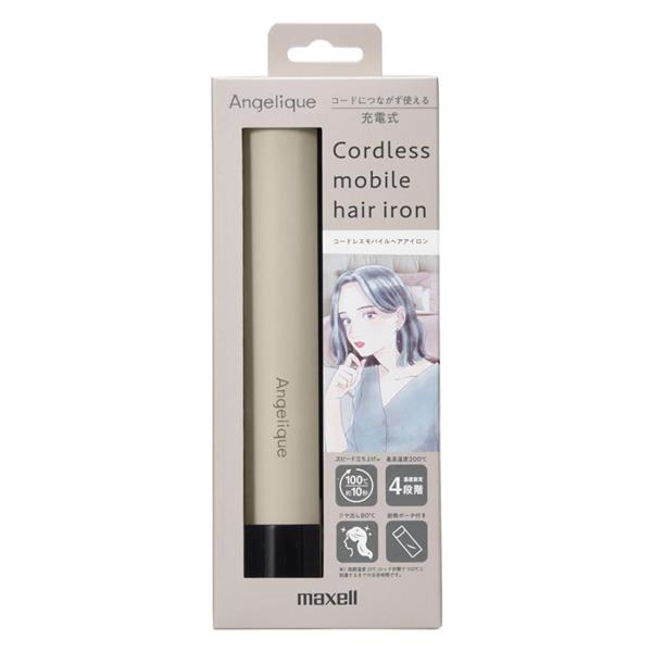 マクセル コードレスモバイルヘアアイロン ベージュ MXHI-500-BE