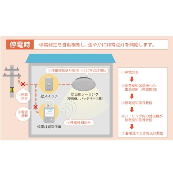 HOTALUX HLDC08Q013 LED防災シーリングライト【4,000lm/～8畳/調光調色