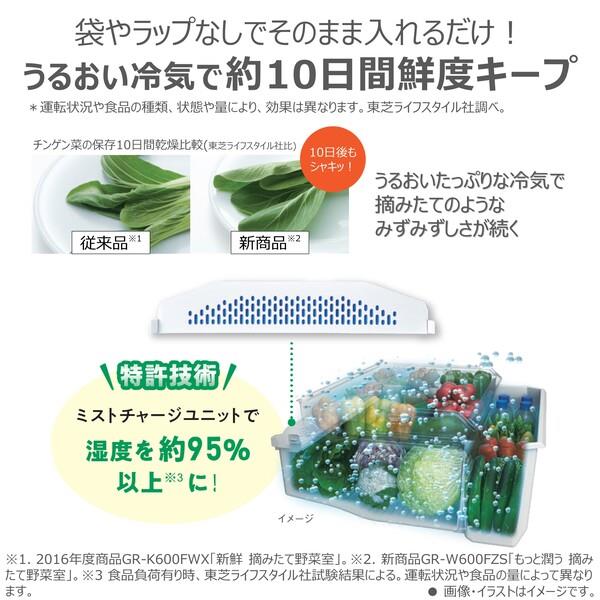 TOSHIBA GR-Y510FZ-ZH 冷蔵庫VEGETA【6ドア/観音開き/508L