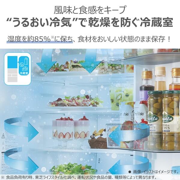 TOSHIBA 冷蔵庫VEGETA【6ドア/観音開き/551L/グランホワイト】☆大型