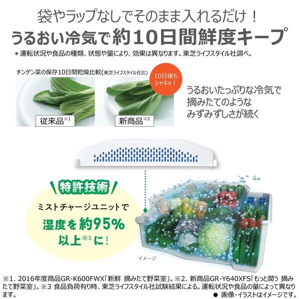 TOSHIBA GR-Y470GSH-EW 冷蔵庫VEGETA【5ドア/右開き/465L/グラン