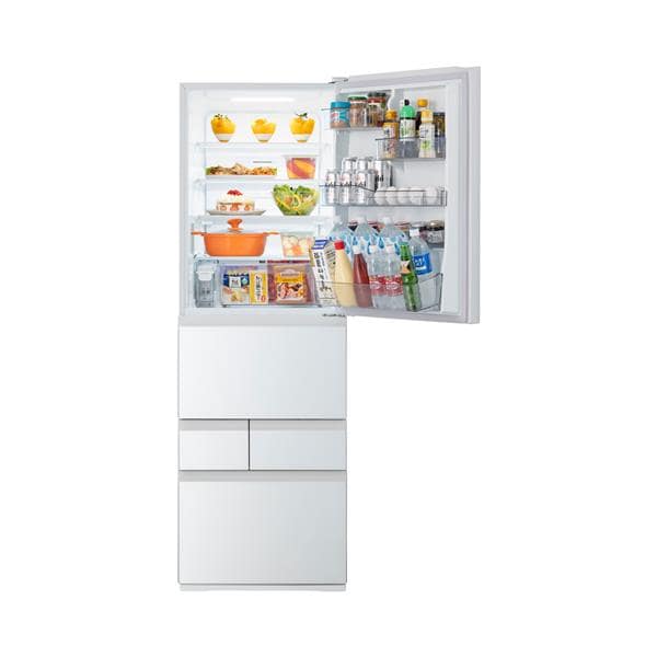 東芝 冷凍冷蔵庫 ガラストップ ガラスドア 5ドア 411L GR-R41GXV(EW) Amazon.co.jp: 東芝 冷蔵庫(幅60㎝) 411L GR-R41GXVL-EC 【うるおい