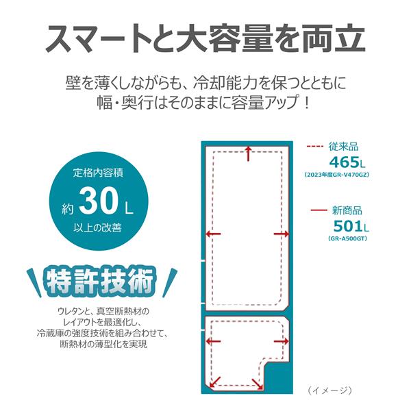 TOSHIBA 冷蔵庫VEGETA【5ドア/左開き/452L/フロストグレージュ