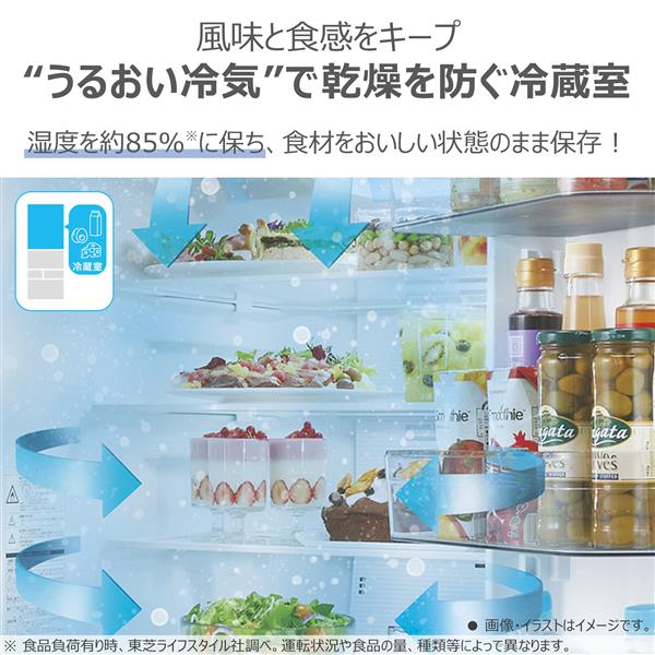 TOSHIBA 冷蔵庫 VEGETA 6ドア 観音開き 601L サテンゴールド ☆大型