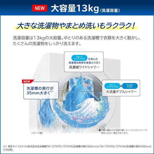 TOSHIBA ドラム式洗濯乾燥機ZABOON［右開き/洗濯13kg/乾燥7kg