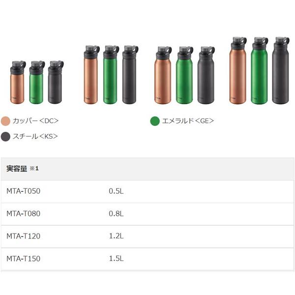 TIGER MTA-T120KS 真空断熱炭酸ボトル【1200mL/ステンレスボトル