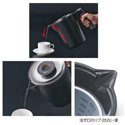 TIGER PTQ-A100KO 電気ケトル[1.0L/1300W/7つの安心・安全構造 TIGER PTQ-A100KO 電気ケトル[1.0L/1300W/7つの安心・安全構造