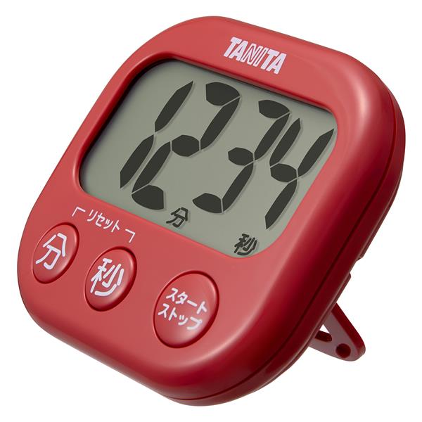 タニタ キッチンタイマー 抗菌でか見えタイマー【抗菌/大画面/チェリー