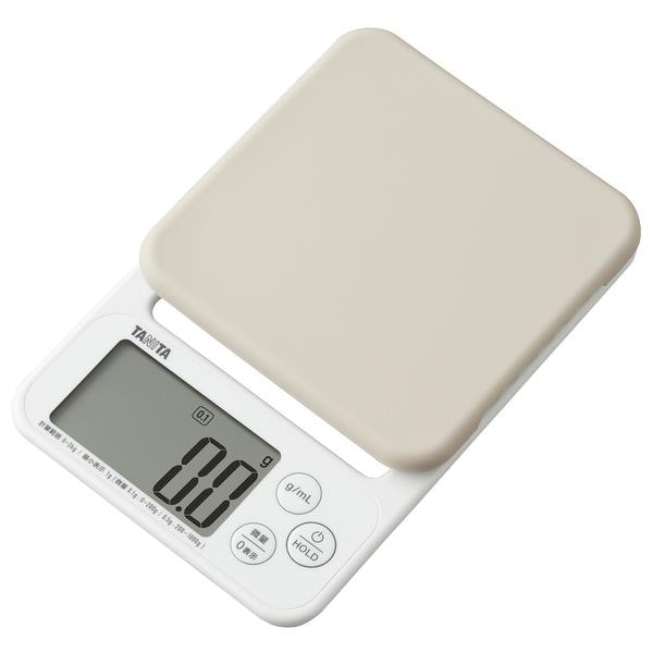 タニタ キッチンスケール 【最大計量2kg/最小表示0.1g/微量モード/ml
