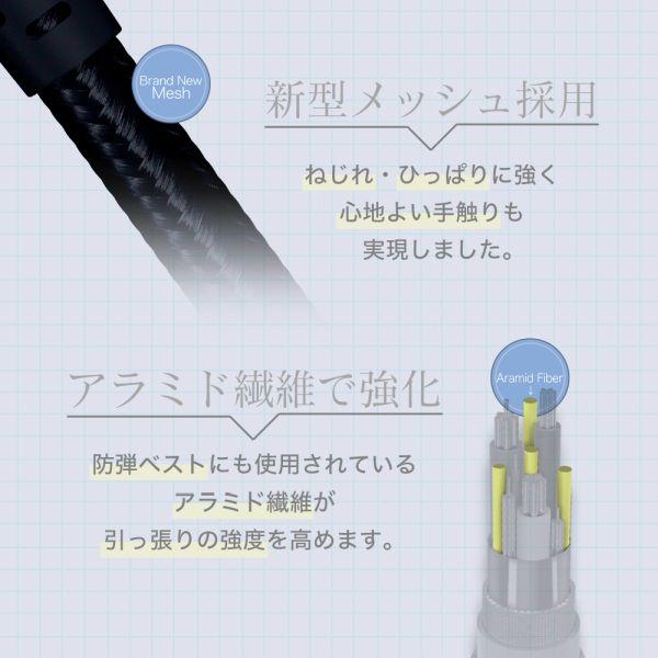 オウルテック OWL-CBALA20-WH 超タフ Lightningケーブル 2.0m ホワイト