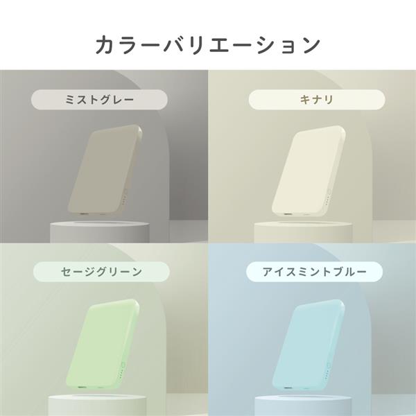 オウルテック 5000mAh モバイルバッテリー アイスミントブルー OWL