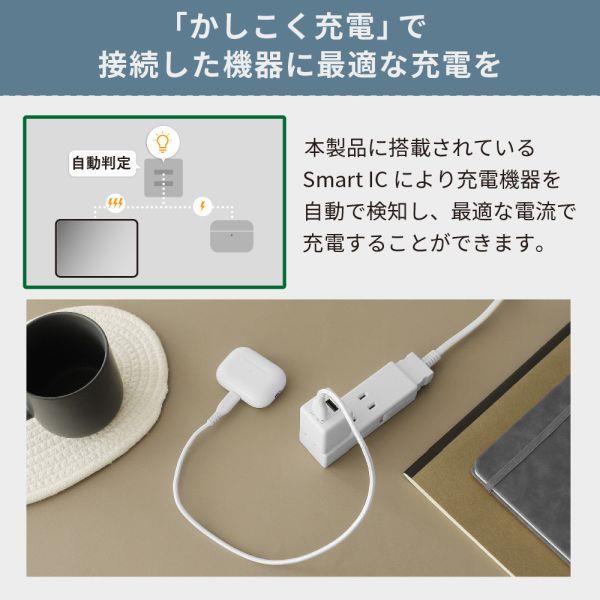 オウルテック USB Type-A×2 コンパクトAC充電器 ホワイト OWL