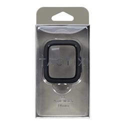 オウルテック AppleWatch 44mm用画面保護ガラス一体型ケース ブラック