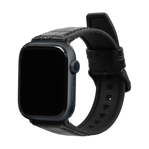 オウルテック Apple Watch(42/44/45/46/49mm)用クロコダイルレザー