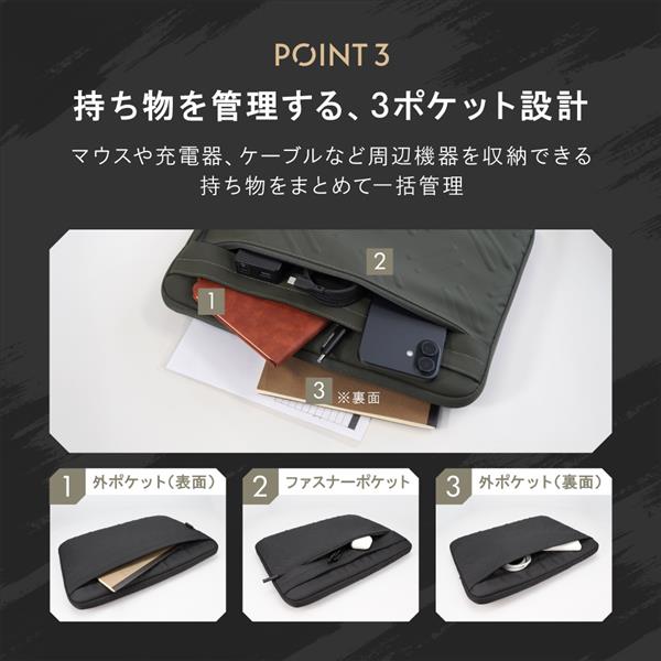 オウルテック 13～14インチ対応ノートPCケースグレー OWL-PCBAGTAC01