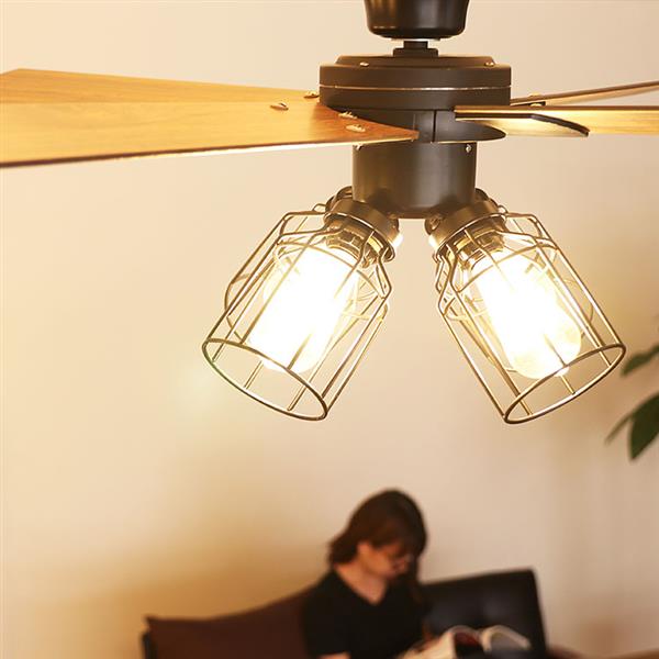 HANWA Modern Collectionシーリングファン フィラメントLED付 ブラック