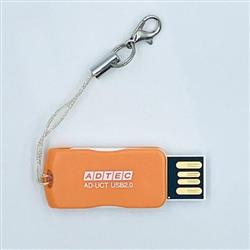 ADTEC USB2.0 回転式フラッシュメモリ 8GB オレンジ AD-UCTR8G-U2