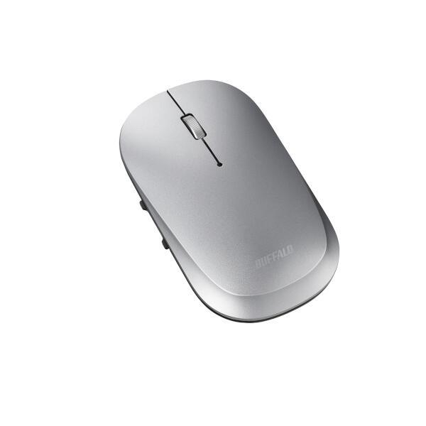 BUFFALO マウス【薄型/5ボタン/Bluetooth/BlueLED/ノーマル/シルバー